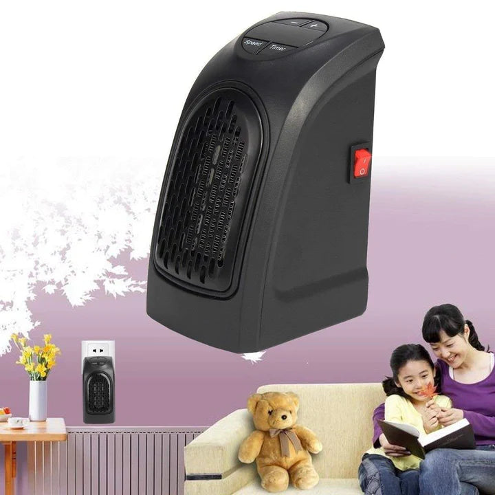Portable Ceramic Space Heater, Fast-Heating Electric Room Heater for Bedroom, Office and Home, Compact Winter Warmer
