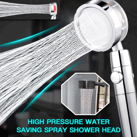 360 High-Pressure Shower Head, Water-Saving Handheld Shower Head with Filter and Massage Spray for Low Pressure, 5 Colors