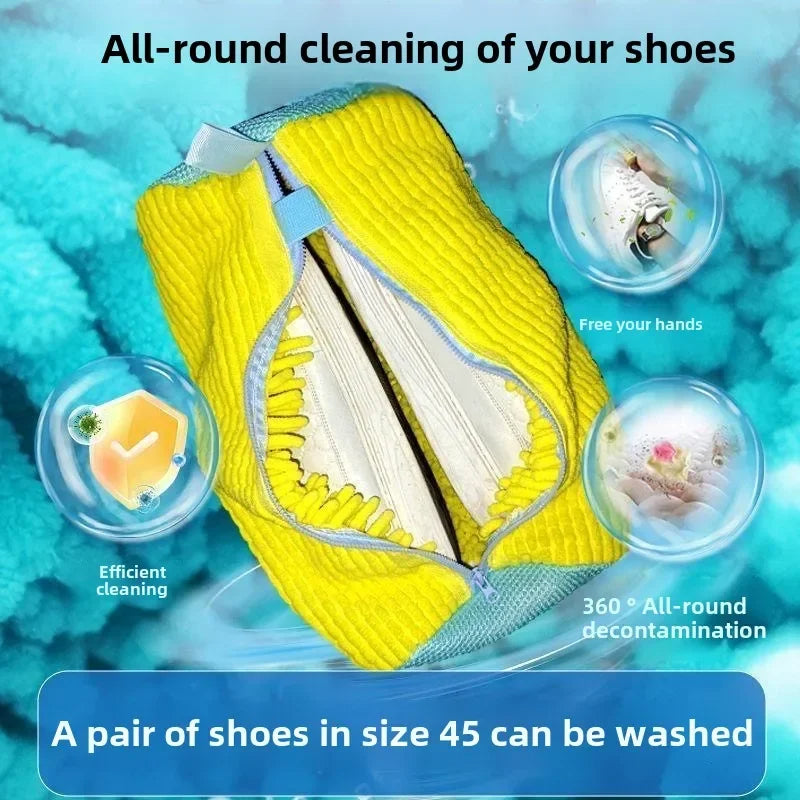 Shoe Washing Bag, 2 Pack Reusable Mesh Sneaker Wash Bags for Washing Machine with Hanging Hook, Protects Drum
