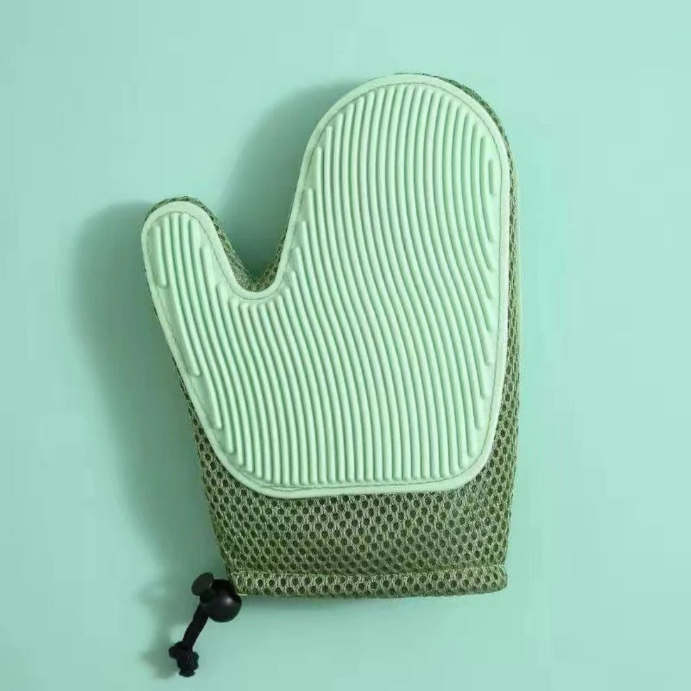 Cat Grooming Glove, Dog and Cat Deshedding Massage Mitt with Soft Bristles for Gentle Brushing, 3 Colors, Left or Right