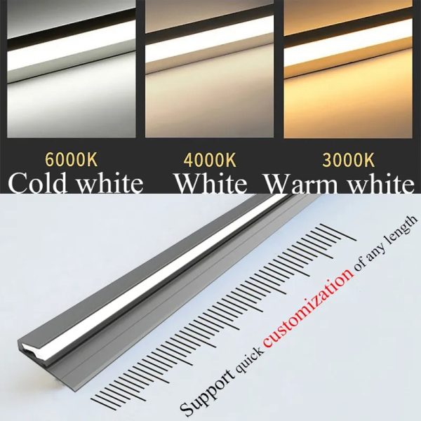 LED Under Cabinet Light Bars, Cuttable 12V Aluminum Strip Light for Kitchen, Shelf and Display, 3 Color Temperatures