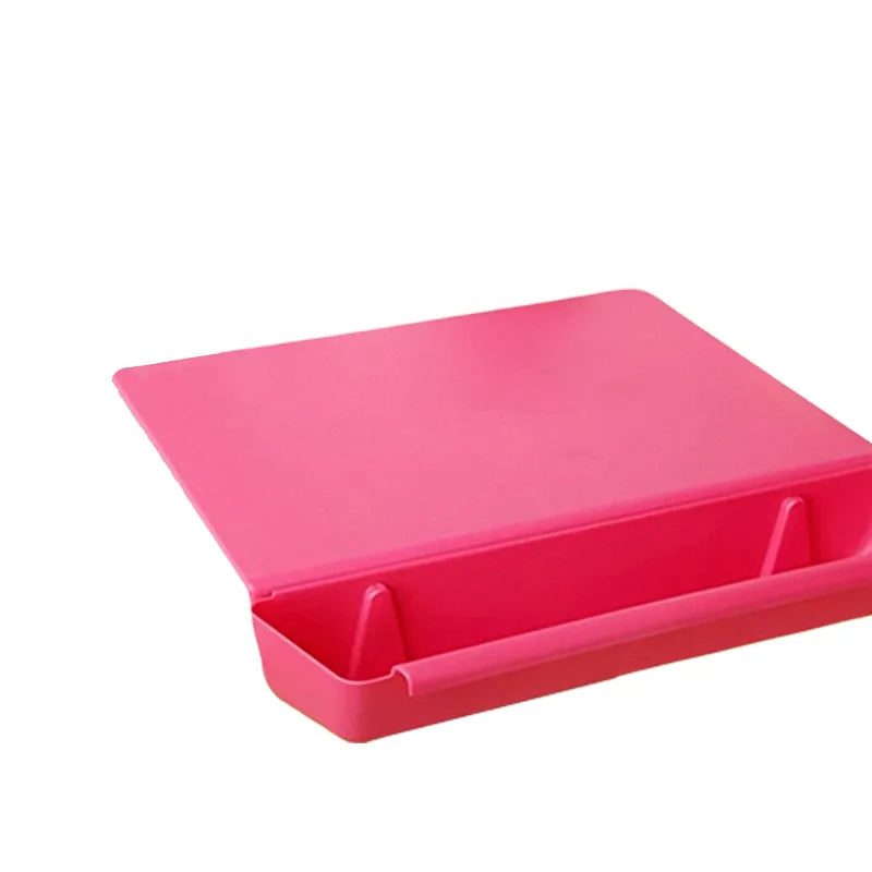 2-in-1 Cutting Board with Tray, BPA-Free Chopping Board with Slide-Out Drawer and Bag Holder for Kitchen Prep, 2 Colors