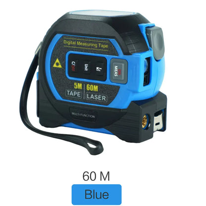 Laser Tape Measure, 2-in-1 Laser Distance Meter and Steel Tape with Digital Display and 20-Set Memory, 2 Colors