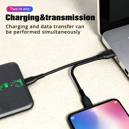 2-in-1 Multi-Port Charging Cable, USB-C and Micro USB Fast Charging Cord for Samsung, Xiaomi, Huawei & Android Phones