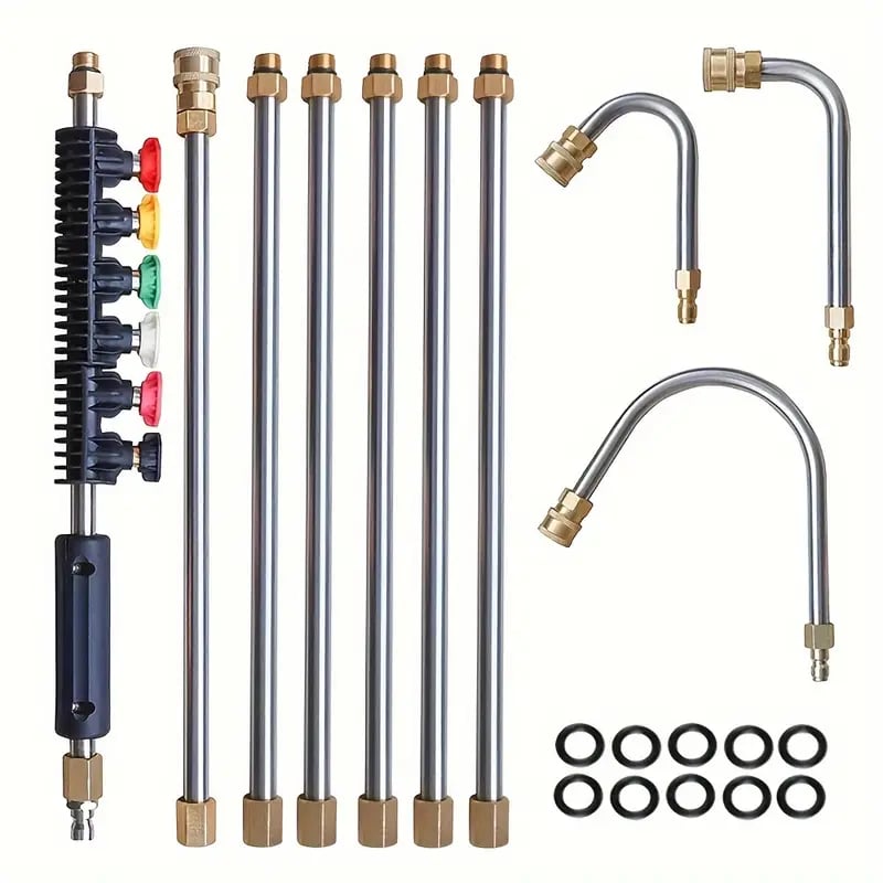 Telescoping Pressure Washer Wand Set, 8-10 ft Extendable Power Washer Wand for Roof, Gutter and Wall Cleaning, 4000 PSI