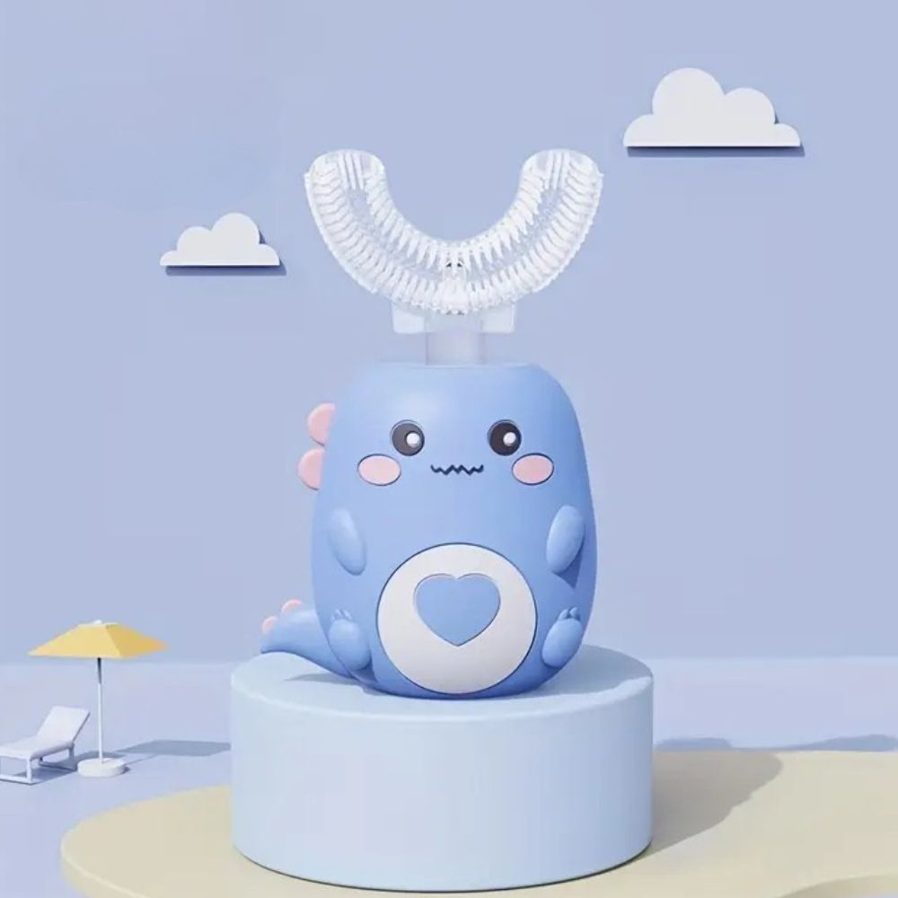 Kids Sonic Electric Toothbrush, U-Shaped Automatic Toothbrush with Timer for Children, 3 Colors and 2 Age Ranges