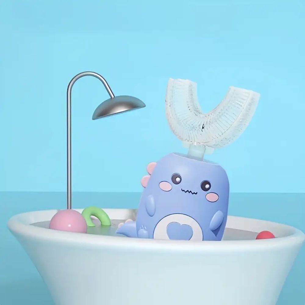 Kids Sonic Electric Toothbrush, U-Shaped Automatic Toothbrush with Timer for Children, 3 Colors and 2 Age Ranges
