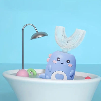 Kids Sonic Electric Toothbrush, U-Shaped Automatic Toothbrush with Timer for Children, 3 Colors and 2 Age Ranges