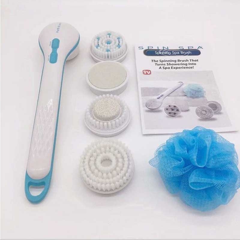 Exfoliating Body Brush, Waterproof Electric Spin Shower Brush with 5 Attachments for Smooth Skin and Deep Cleansing