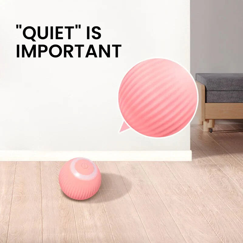 2-in-1 Interactive Cat Toy, Smart Automatic Moving Ball with Obstacle Avoidance for Indoor Cats and Kittens, 2 Colors