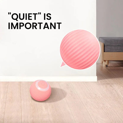 2-in-1 Interactive Cat Toy, Smart Automatic Moving Ball with Obstacle Avoidance for Indoor Cats and Kittens, 2 Colors
