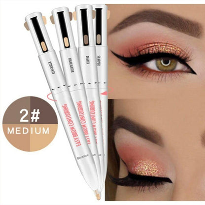 4-in-1 Eyebrow Pen, Waterproof Long-Lasting Brow Pencil to Shape, Fill, Conceal and Highlight, 3 Shades