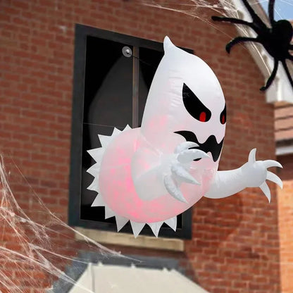 Inflatable Halloween Ghost, 4.59 ft Light-Up Blow-Up Ghost Yard Decoration with Built-In Blower for Indoor & Outdoor