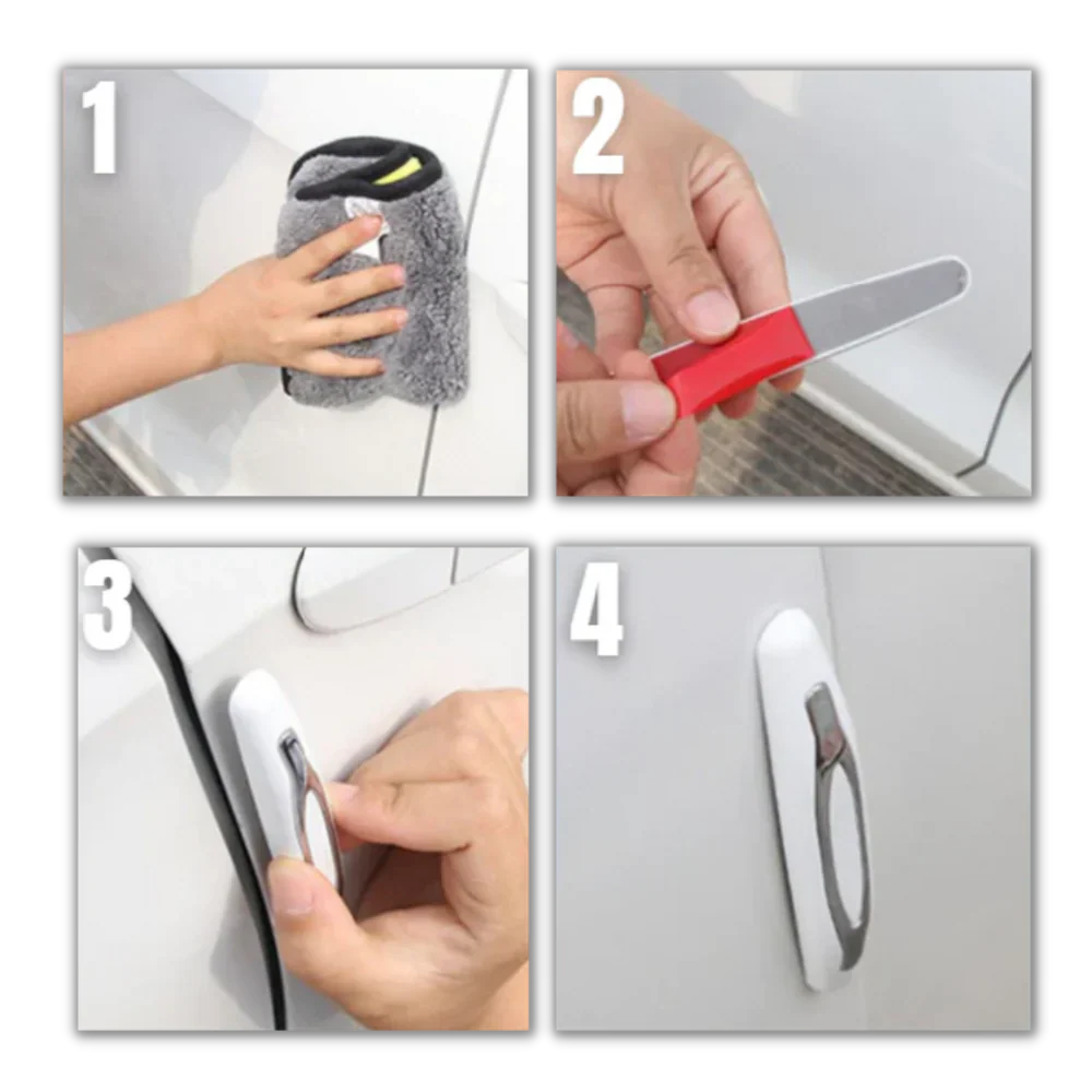 Car Door Protection Strips, 4 Pack Rubber Edge Guards for Door, Bumper and Mirror Anti-Scratch, 3 Colors