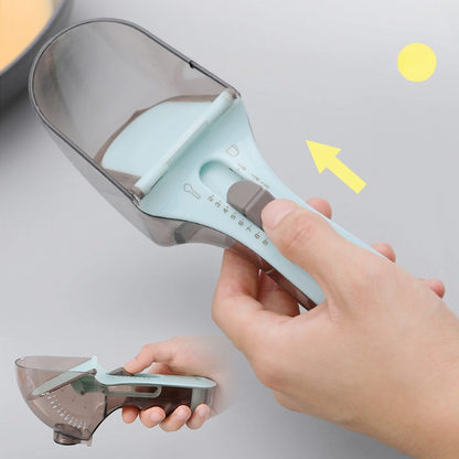 Adjustable Measuring Cup Set, 2-in-1 Sliding Measuring Cup and Spoon for Dry and Liquid Ingredients, Baking & Cooking