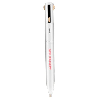 4-in-1 Eyebrow Pen, Waterproof Long-Lasting Brow Pencil to Shape, Fill, Conceal and Highlight, 3 Shades