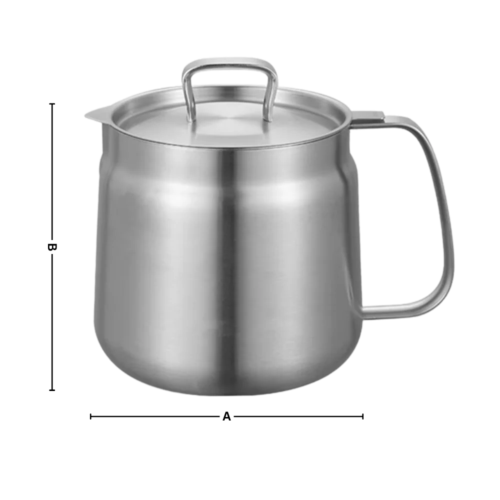 2-in-1 Stainless Steel Frying Pot with Strainer, Deep Fryer Pot with Built-In Oil Filter Net and Heat-Resistant Handle