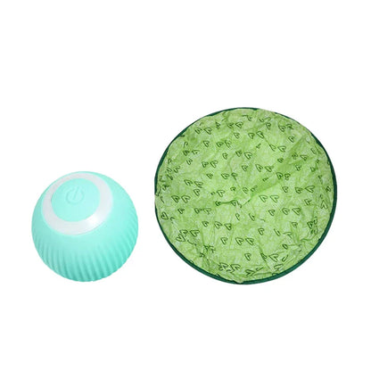 2-in-1 Interactive Cat Toy, Smart Automatic Moving Ball with Obstacle Avoidance for Indoor Cats and Kittens, 2 Colors