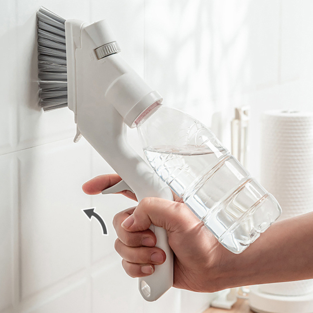 4-in-1 Bathroom Floor and Wall Cleaner, Modular Scrub Brush with Extension Handle for Tile, Floor and Wall Cleaning