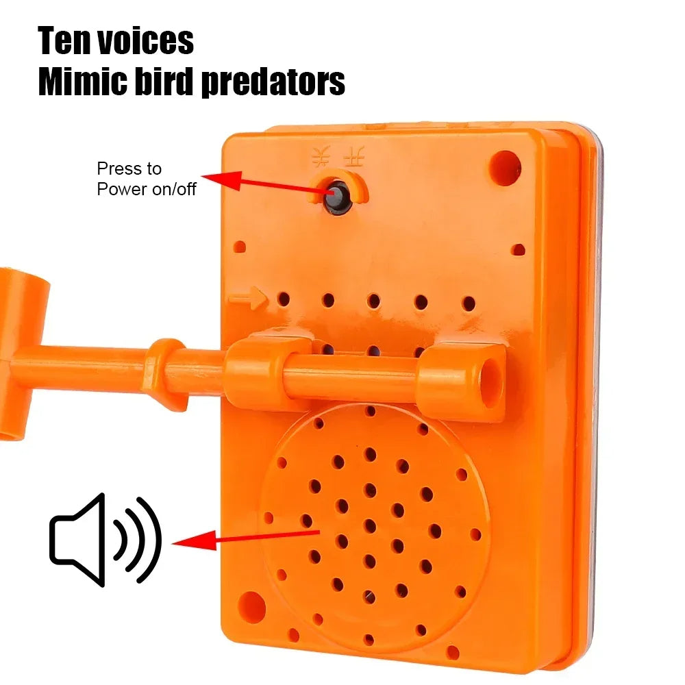 Solar Reflective Bird Repeller, 360-Degree Spinning Bird Deterrent for Garden, Orchard and Roof, Chemical-Free Pest Control
