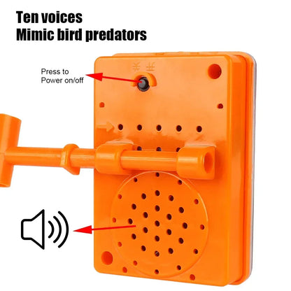Solar Reflective Bird Repeller, 360-Degree Spinning Bird Deterrent for Garden, Orchard and Roof, Chemical-Free Pest Control