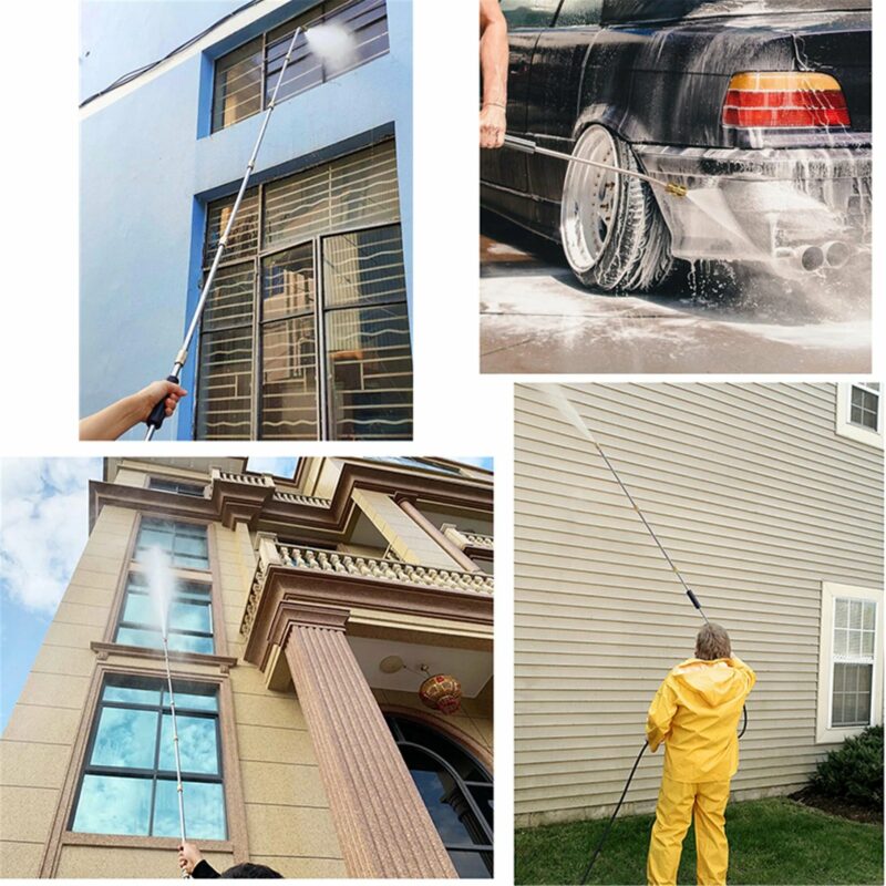 Telescoping Pressure Washer Wand Set, 8-10 ft Extendable Power Washer Wand for Roof, Gutter and Wall Cleaning, 4000 PSI