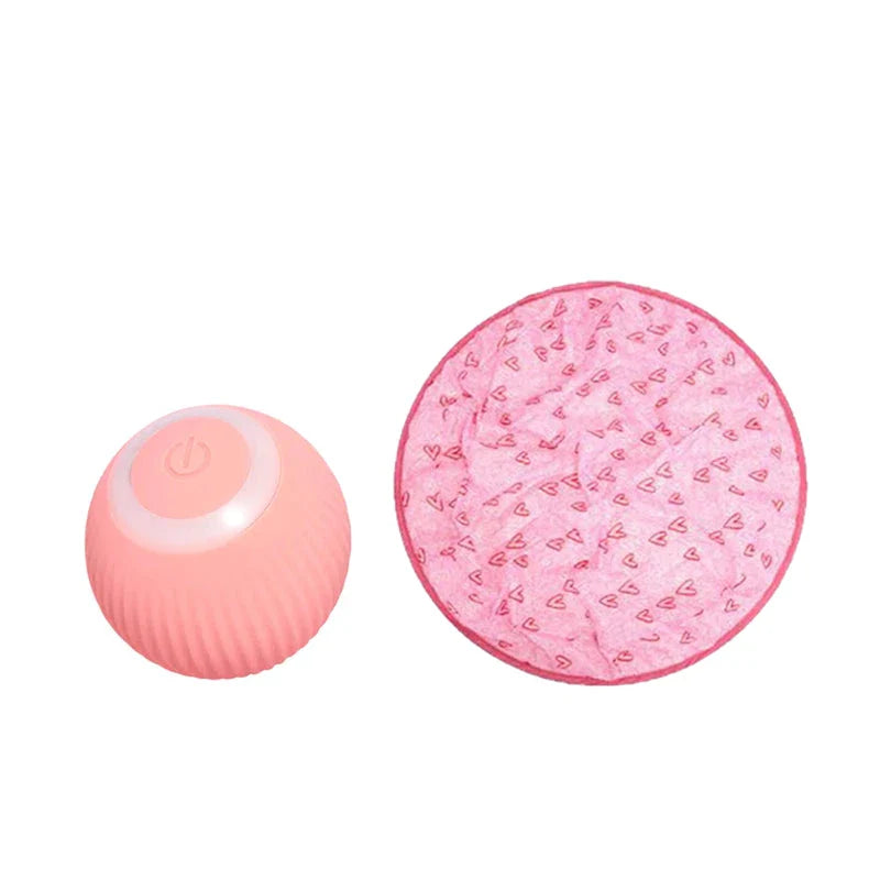 2-in-1 Interactive Cat Toy, Smart Automatic Moving Ball with Obstacle Avoidance for Indoor Cats and Kittens, 2 Colors