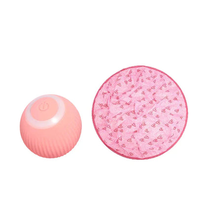 2-in-1 Interactive Cat Toy, Smart Automatic Moving Ball with Obstacle Avoidance for Indoor Cats and Kittens, 2 Colors