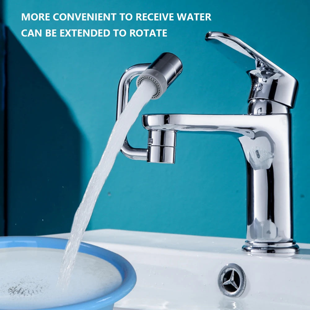 Rotating Faucet Extender, 1080-Degree Swivel Sink Sprayer with 2 Water Modes, Universal Kitchen & Bathroom Tap Aerator Attachment