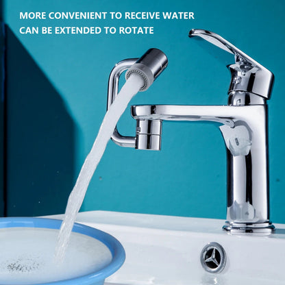 Rotating Faucet Extender, 1080-Degree Swivel Sink Sprayer with 2 Water Modes, Universal Kitchen & Bathroom Tap Aerator Attachment