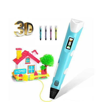 3D Printing Pen Starter Kit for Kids, Child-Safe Cool Doodle Pen with Non-Toxic Filament for Ages 3+, 2 Colors