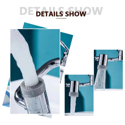 Rotating Faucet Extender, 1080-Degree Swivel Sink Sprayer with 2 Water Modes, Universal Kitchen & Bathroom Tap Aerator Attachment