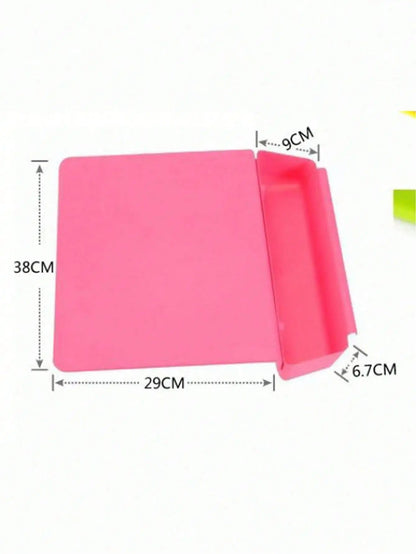 2-in-1 Cutting Board with Tray, BPA-Free Chopping Board with Slide-Out Drawer and Bag Holder for Kitchen Prep, 2 Colors