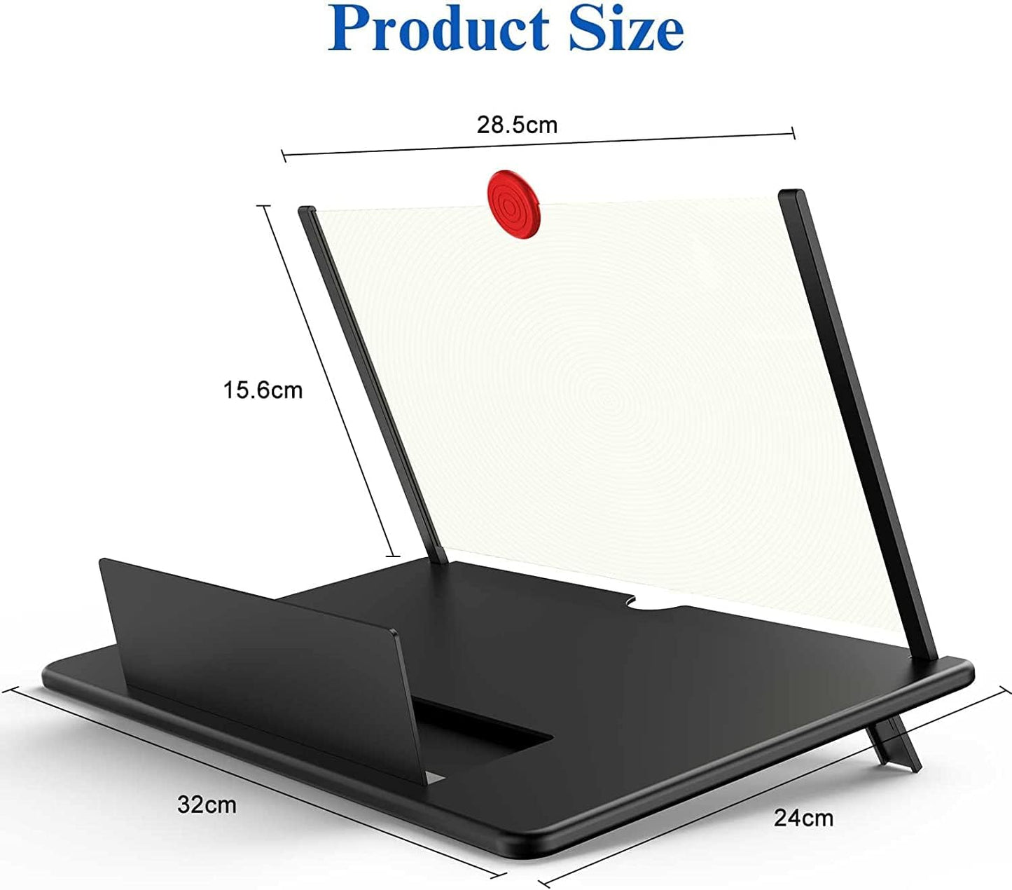 16-Inch Phone Screen Magnifier, 3D HD Movie Amplifier with Fresnel Lens for Smartphones, Foldable Video Screen Enlarger