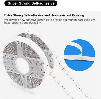LED Strip Light, 32ft 300 LED Color-Changing Strip with 44-Key Remote and 16 Colors for Bedroom, Gaming & Parties