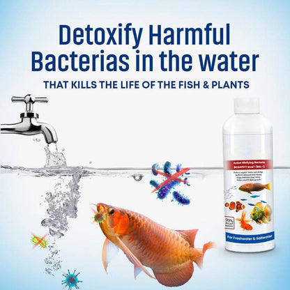 Fish Tank Cleaner Liquid, 3 Pack Aquarium Water Clarifier and pH Conditioner for Freshwater Fish Tanks