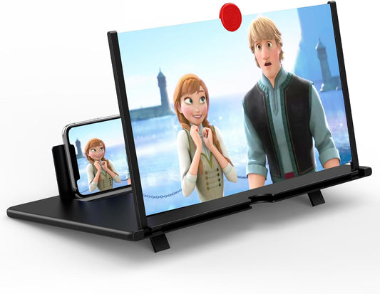 16-Inch Phone Screen Magnifier, Movie Amplifier with Fresnel Lens for Smartphones, Foldable Video Screen Enlarger
