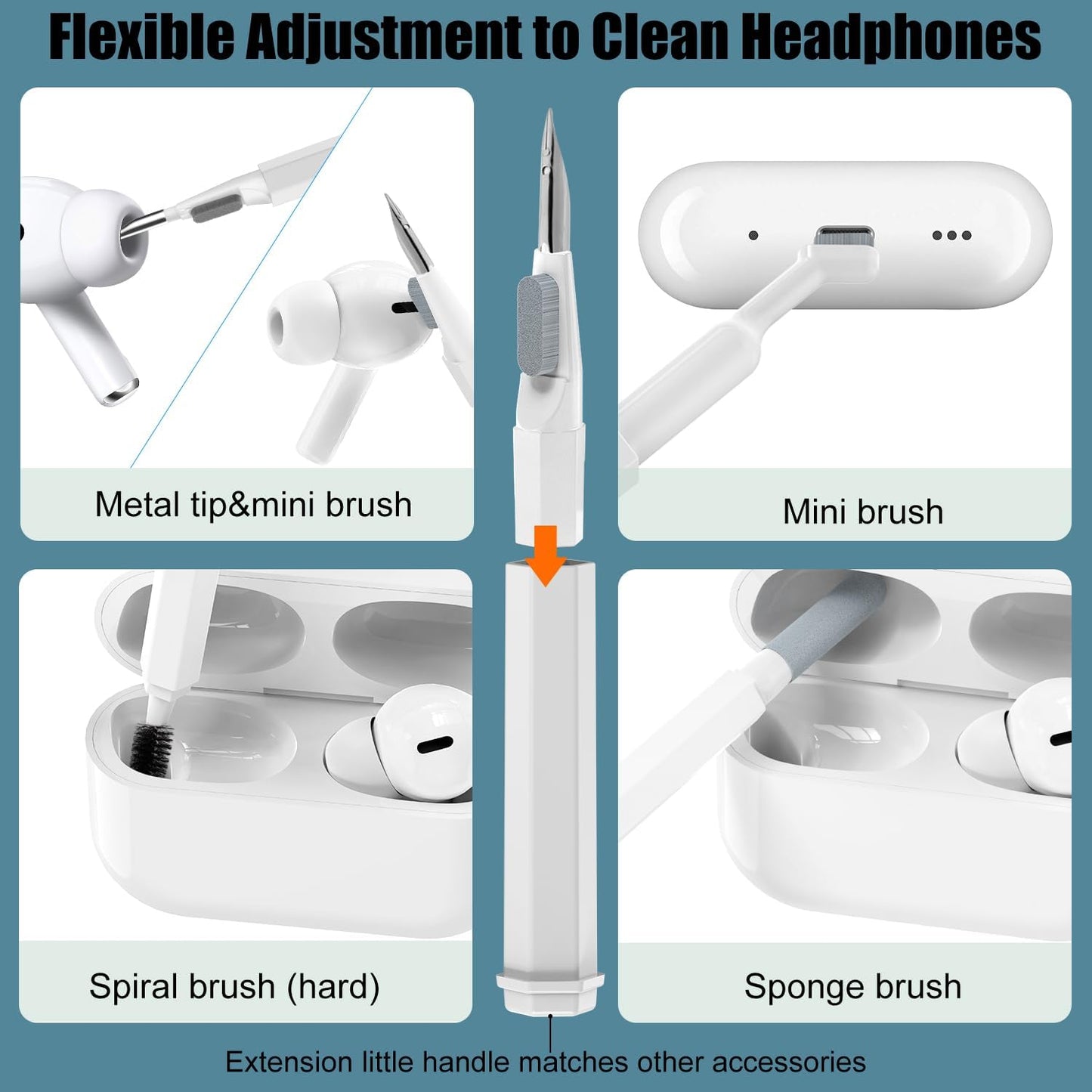 20-in-1 Electronics Cleaning Kit, Keyboard Cleaner and Earbud Cleaning Tool with Air Blower and Brushes for Laptop, Phone and Camera