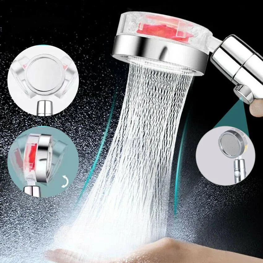 360 High-Pressure Shower Head, Water-Saving Handheld Shower Head with Filter and Massage Spray for Low Pressure, 5 Colors