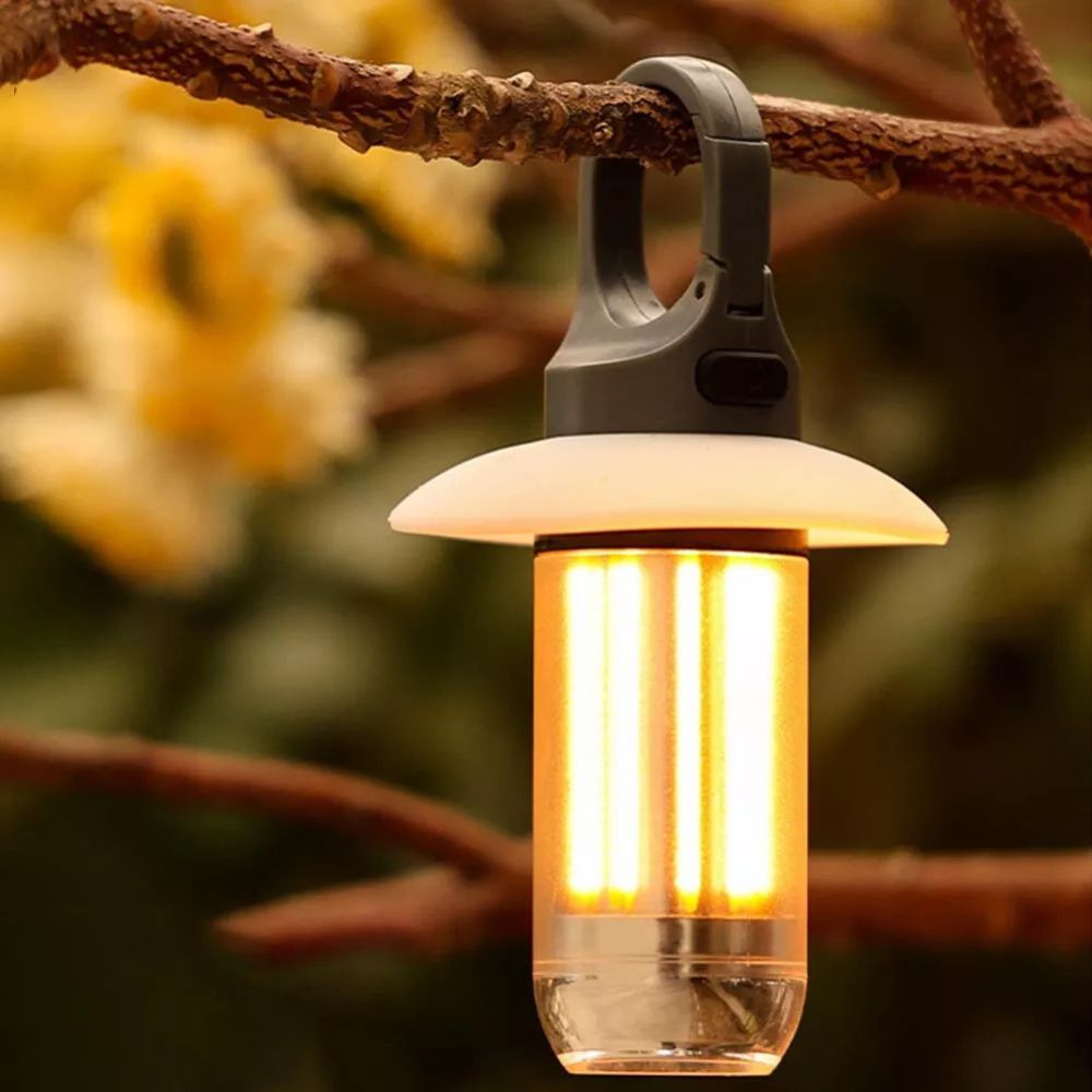 Rechargeable Camping Lantern, 2 Pack Portable LED Tent Light with 5 Modes for Camping, Hiking & Emergency Power Outages