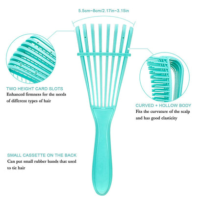 Curly Hair Detangling Brush, 2 Pack Detangler Brush for Natural, Textured, Curly and Coily Hair Types 3a to 4c