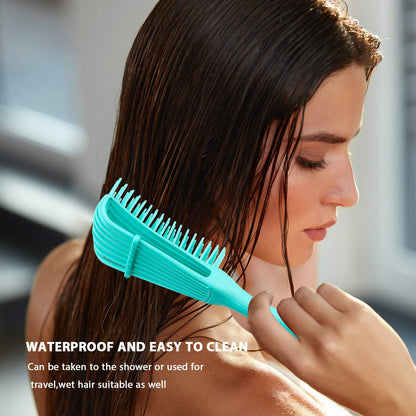 Curly Hair Detangling Brush, 2 Pack Detangler Brush for Natural, Textured, Curly and Coily Hair Types 3a to 4c