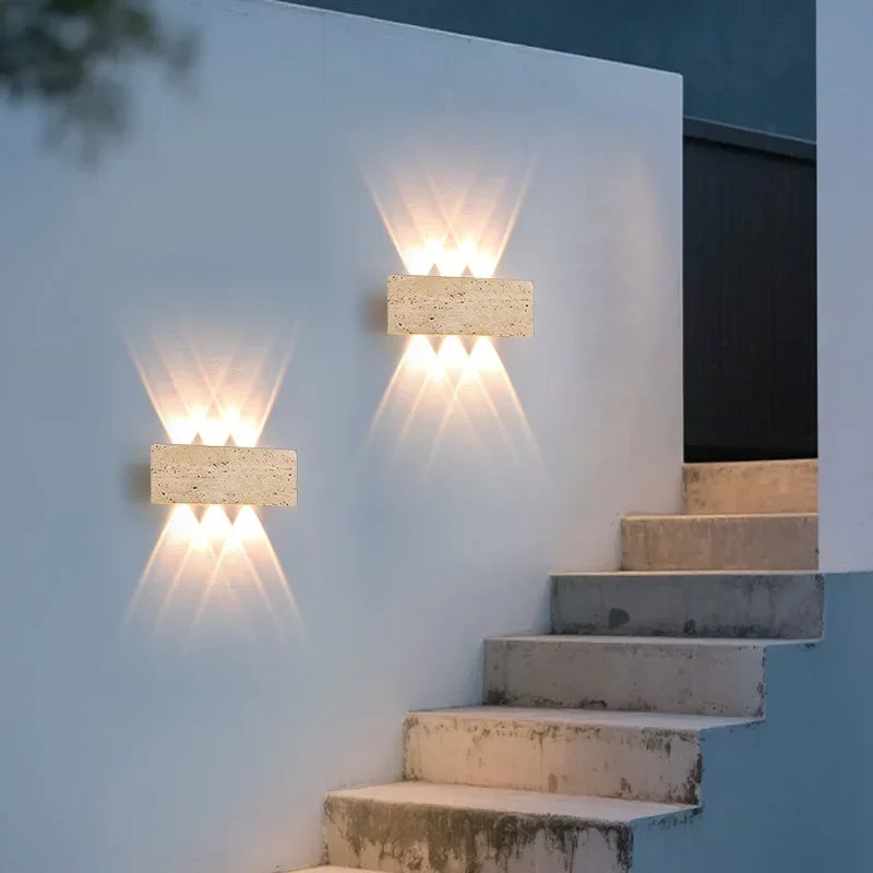 Stone wabi-sabi wall sconce, photo 4