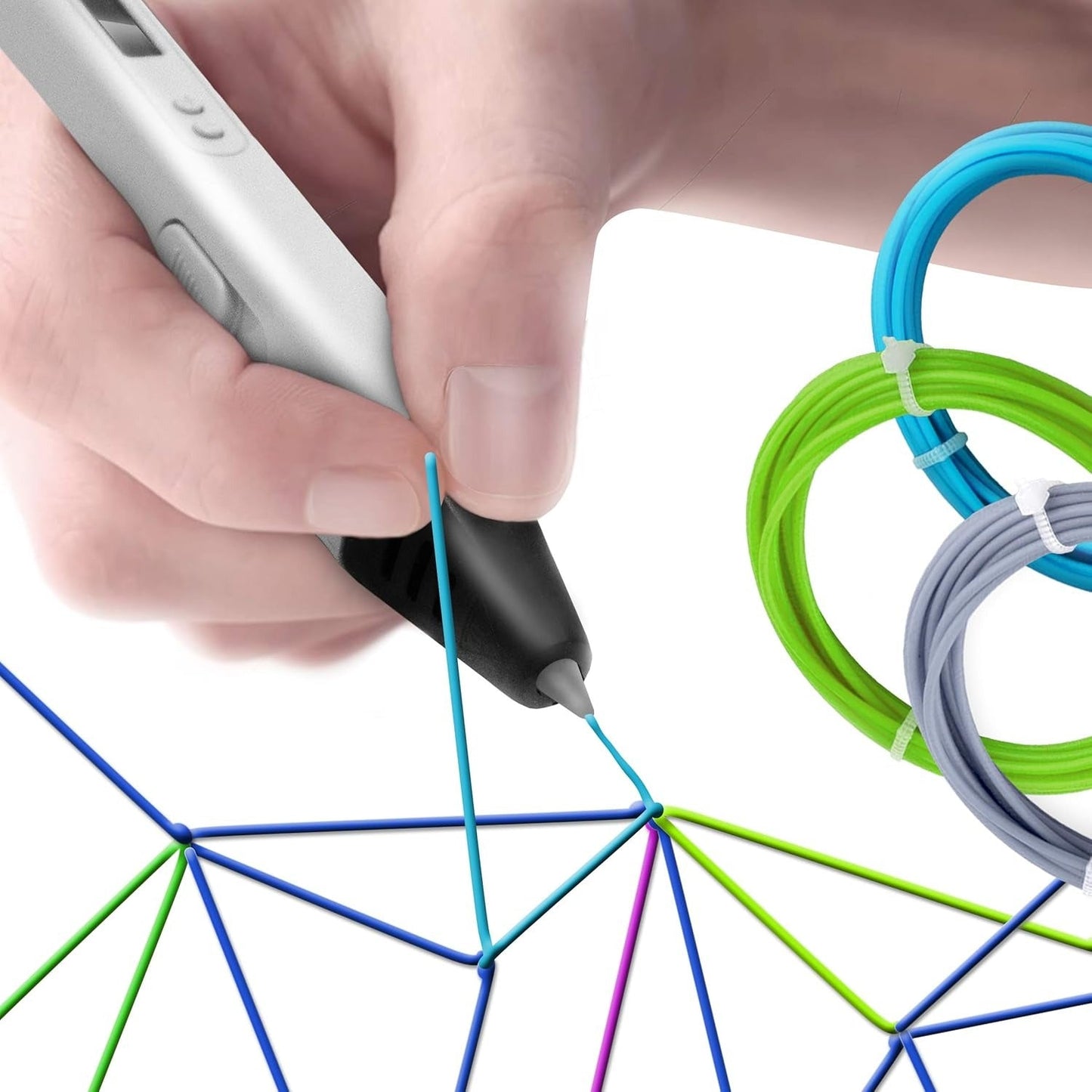 3D Printing Pen for Artists and Makers, Advanced Doodle Pen with Adjustable Speed and Clog-Resistant Nozzle