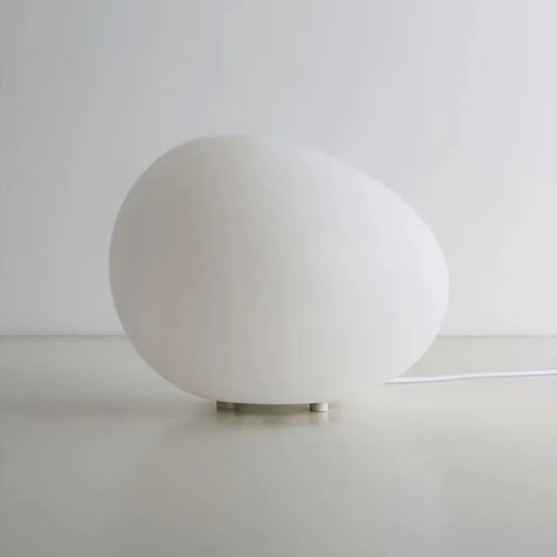 Cobblestone table lamp shown in its size options