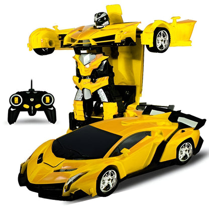 2-in-1 Transforming Remote Control Car, 1:18 RC Car to Robot Toy with Remote for Kids, Indoor & Outdoor Play, 4 Colors