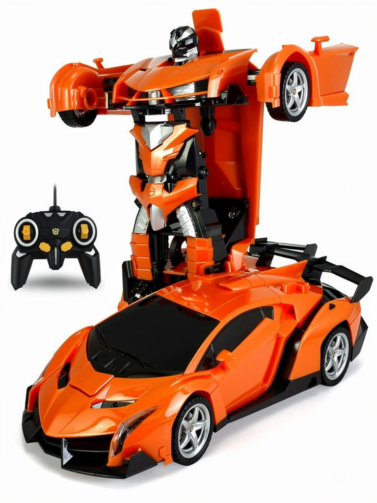 2-in-1 Transforming Remote Control Car, 1:18 RC Car to Robot Toy with Remote for Kids, Indoor & Outdoor Play, 4 Colors