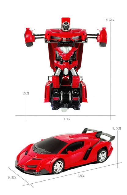 2-in-1 Transforming Remote Control Car, 1:18 RC Car to Robot Toy with Remote for Kids, Indoor & Outdoor Play, 4 Colors