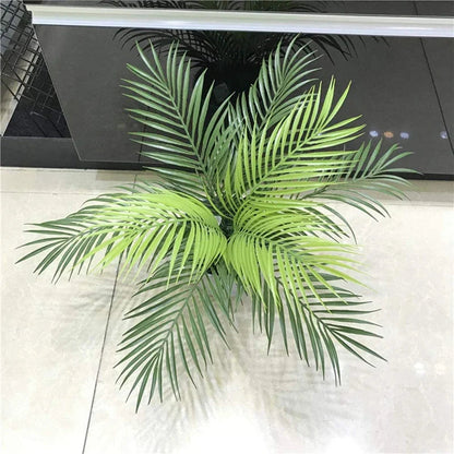 Artificial Palm Leaves Set of 12 - Realistic Faux Tropical Greenery for Table Centerpieces, Party Decor & DIY Crafts