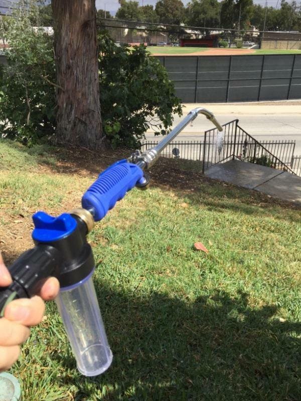 2-in-1 High-Pressure Hose Cleaner, Garden Hose Nozzle Power Washer Attachment for Cars, Siding, Driveway & Patio